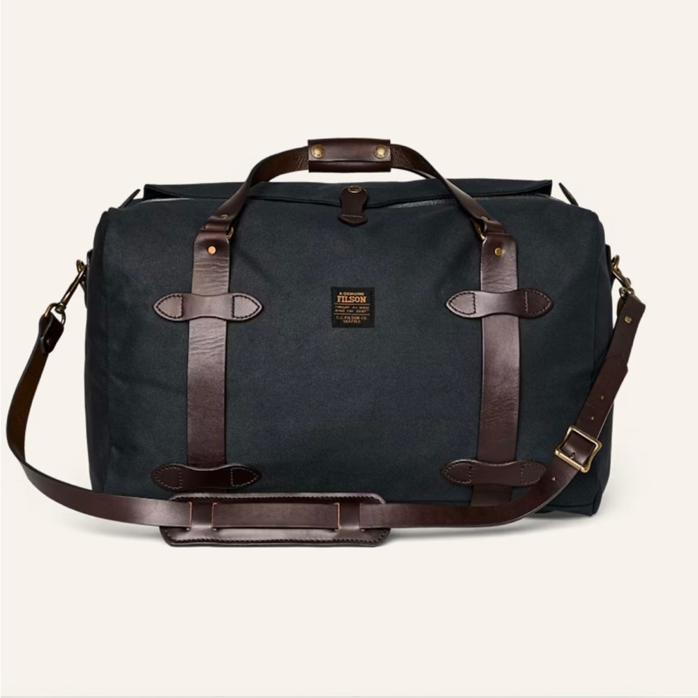 Filson Medium Navy Duffle - EUC